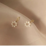 14k Gold Earrings Baroque Pearl Earrings Vintage HK Style Earrings LBY215