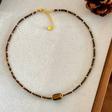 Load image into Gallery viewer, Beaded Necklace Tiger Eye Necklace Typical Necklace Length LBY210