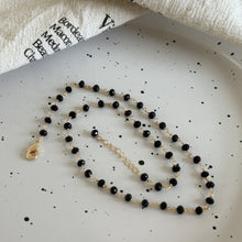 Load image into Gallery viewer, Black Spinel Necklace Handcrafted Simple Choker Necklace LBY214