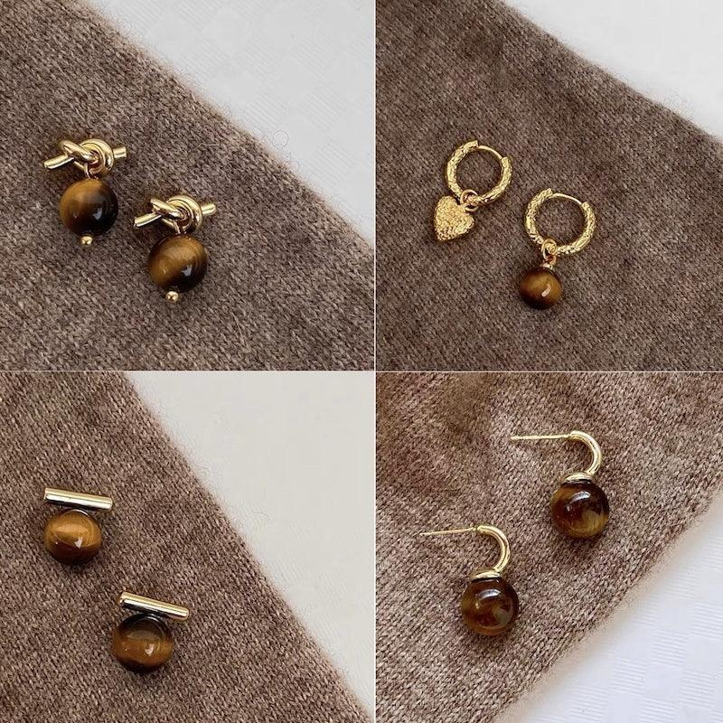 Tiger Eye Earrings for Women 