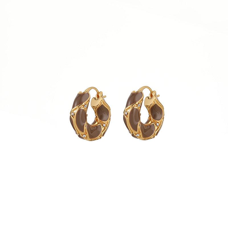 Enamel drop glaze earrings LBY138