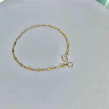 Load image into Gallery viewer, Gold Disk Single Diamond Bracelet  LBY149