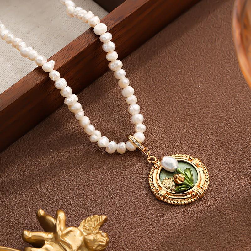 Pearl Camellia Necklace  LBY113