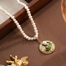 Load image into Gallery viewer, Pearl Camellia Necklace  LBY113