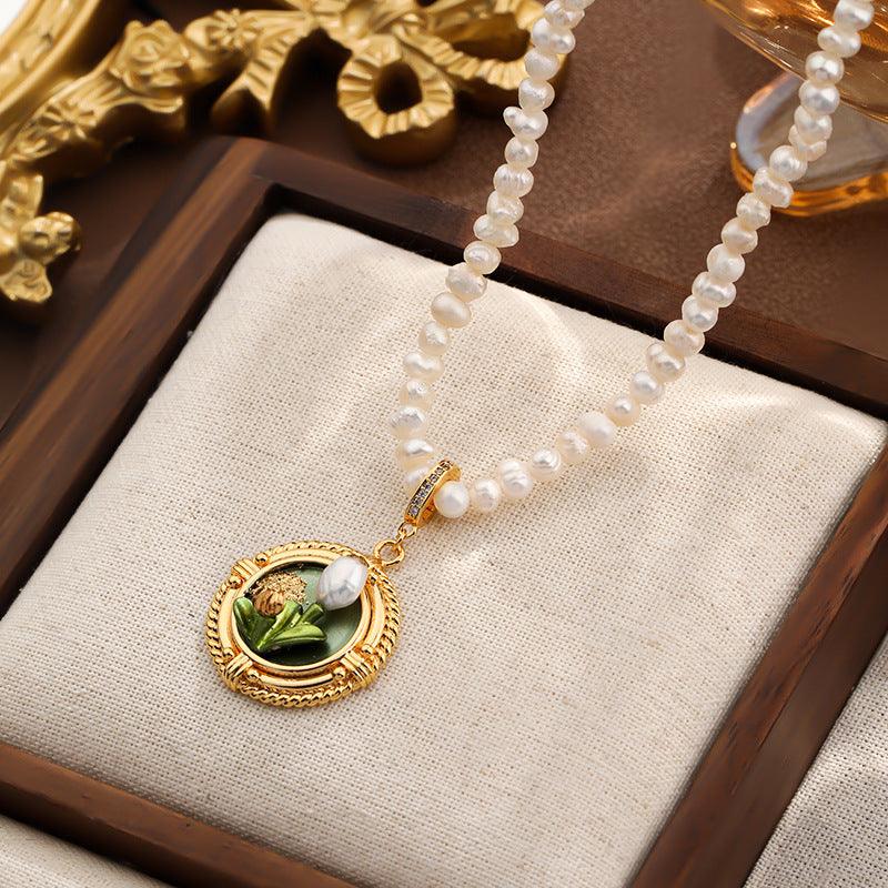 Pearl Camellia Necklace  LBY113