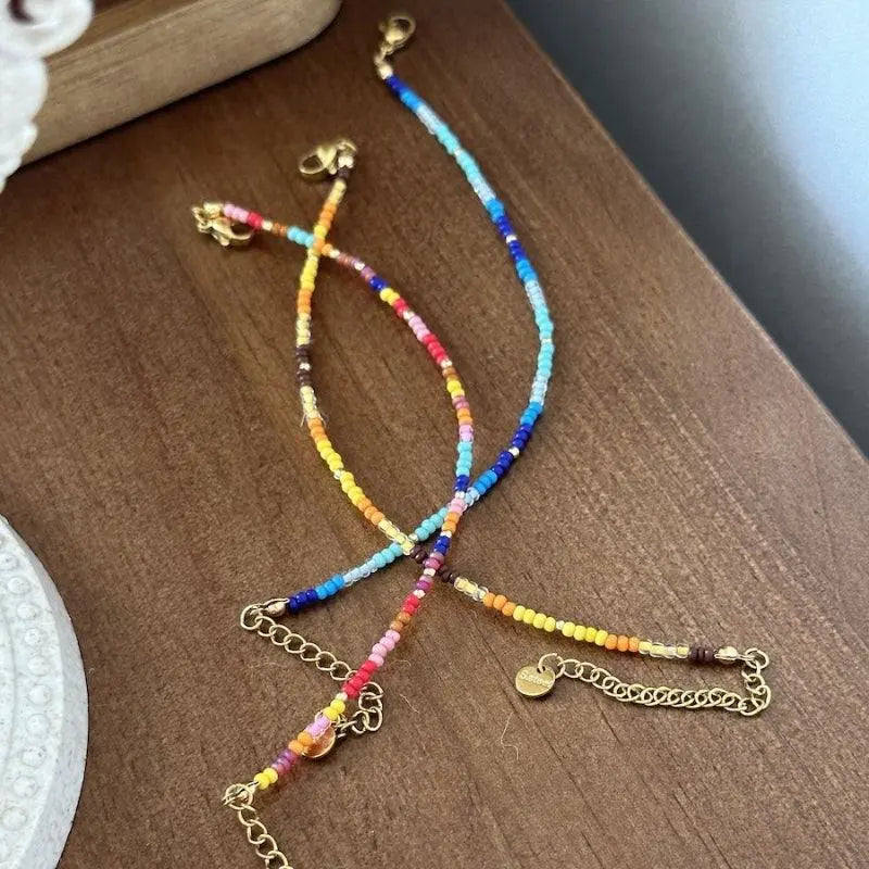 Bead Bracelet Rainbow-Colored Bracelet LBY120 