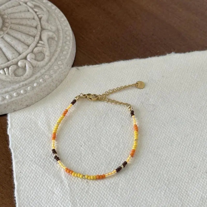 Bead Bracelet Rainbow-Colored Bracelet LBY120 - LBY JEWELRY