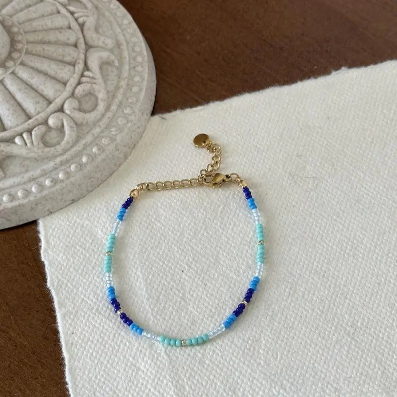 Bead Bracelet Rainbow-Colored Bracelet LBY120 - LBY JEWELRY