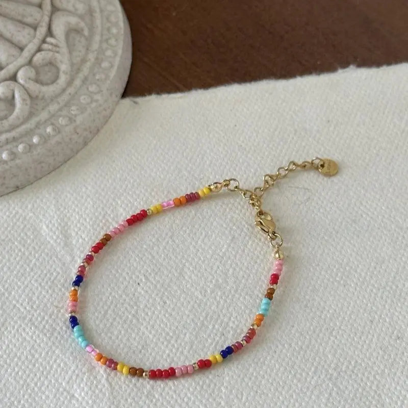 Bead Bracelet Rainbow-Colored Bracelet LBY120 - LBY JEWELRY