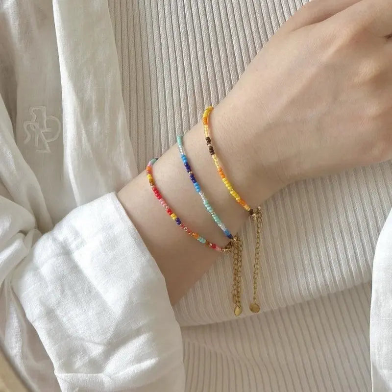 Bead Bracelet Rainbow-Colored Bracelet LBY120 - LBY JEWELRY
