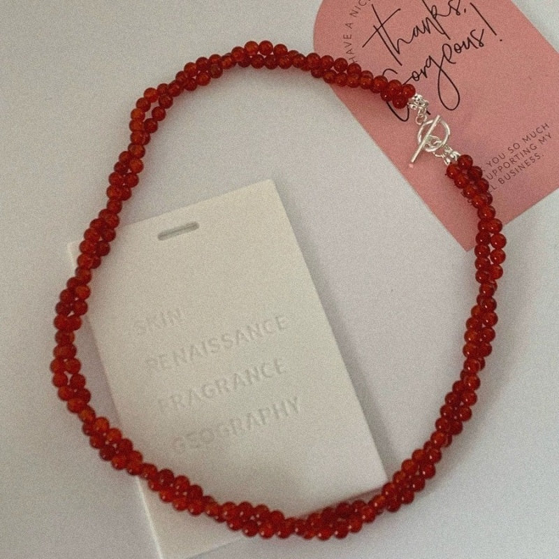 Red Agate Necklace, 