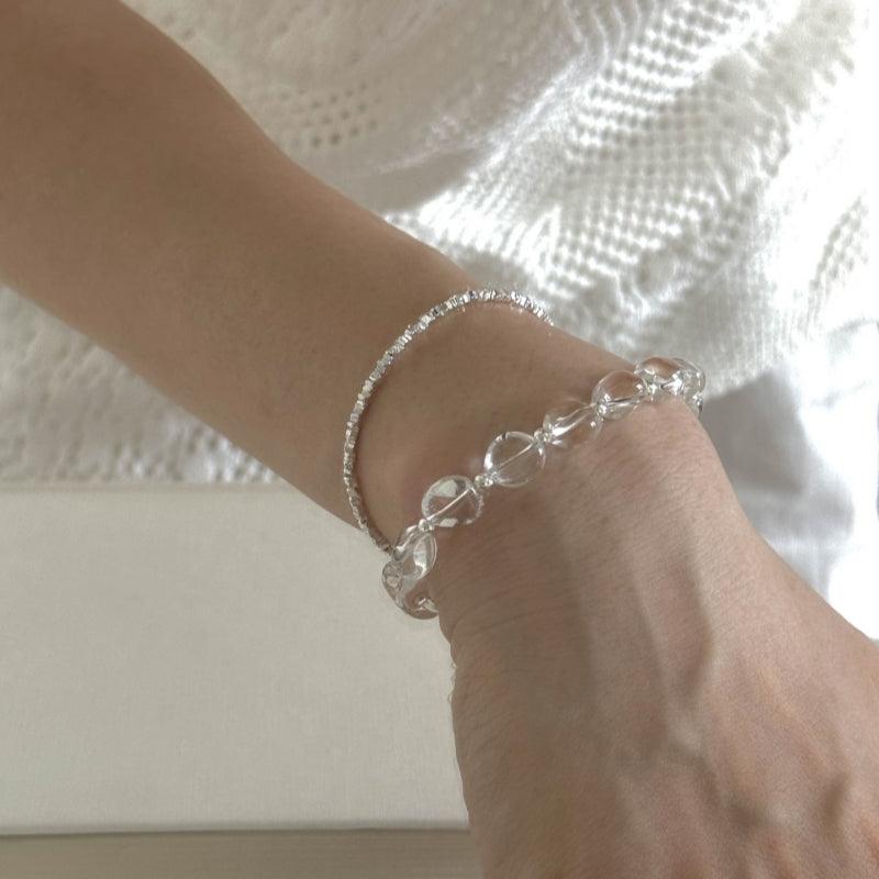 S925 Simple White Crystal Bracelet  LBY115