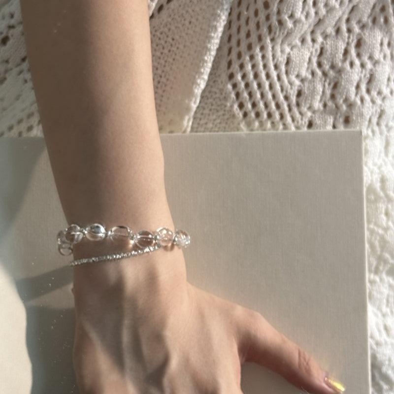 S925 Simple White Crystal Bracelet  LBY115