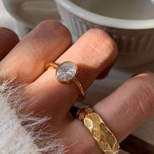 Load image into Gallery viewer, Sun Ring Versatile Gold and Diamond Open Ring  LBY154