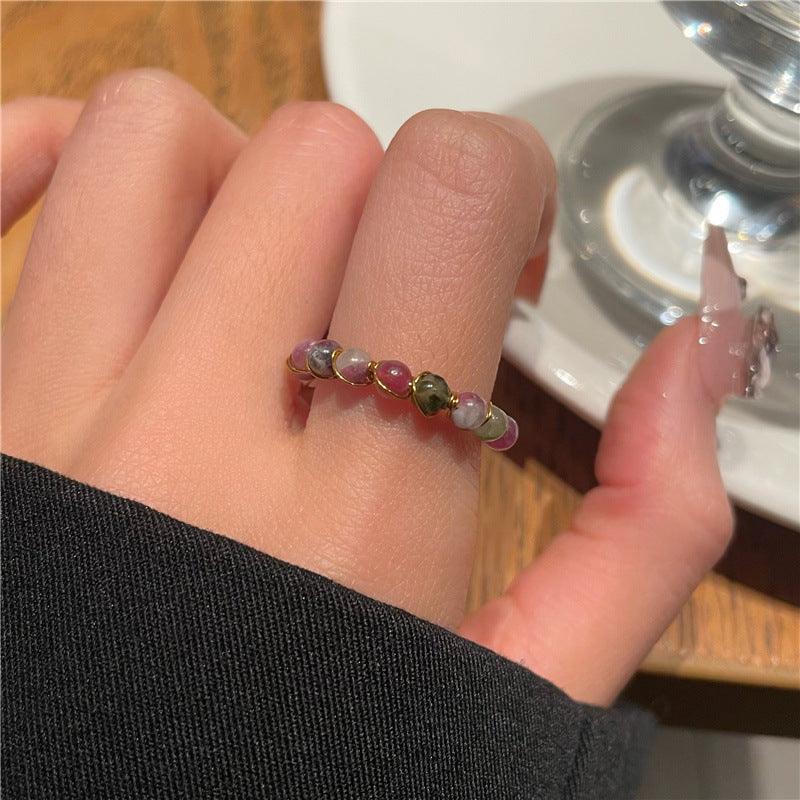 Tourmaline Beaded Ring  LBY125