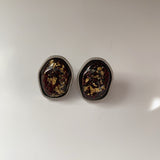 Resin Earrings Transparent Earrings Gold Foil Earrings LBY273
