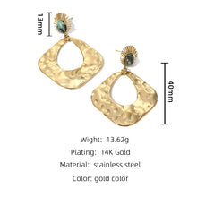 Load image into Gallery viewer, Vintage Gold Drop Earrings With Beat Grain Design LBY163 - LBY JEWELRY