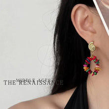 Load image into Gallery viewer, Handmade Earrings Vintage Colorful  Charming looking