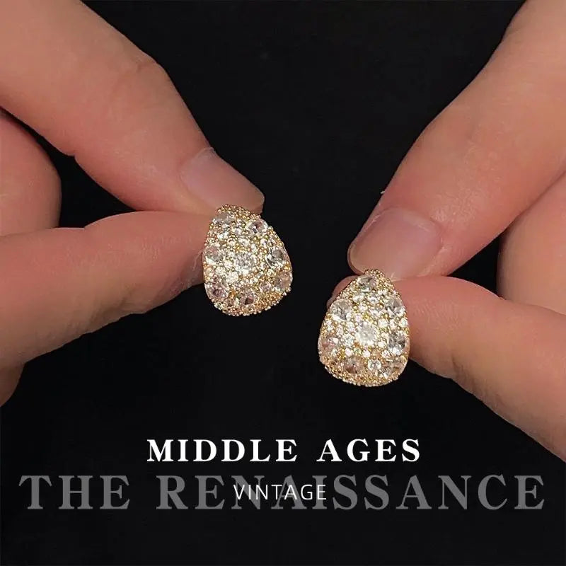 Antique 14k Gold Earrings Colorful Looking LBY178 - LBY JEWELRY