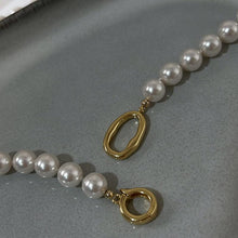 Load image into Gallery viewer, White Perfectly Round High-Luster Pearl Necklace  LBY156