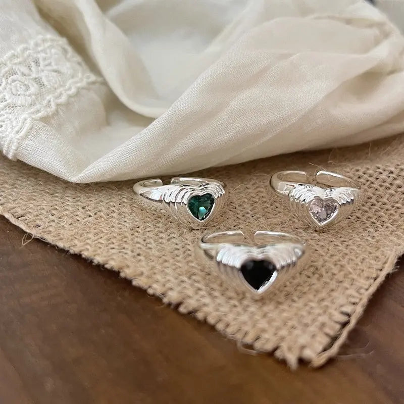  Multi-Color Heart Ring 