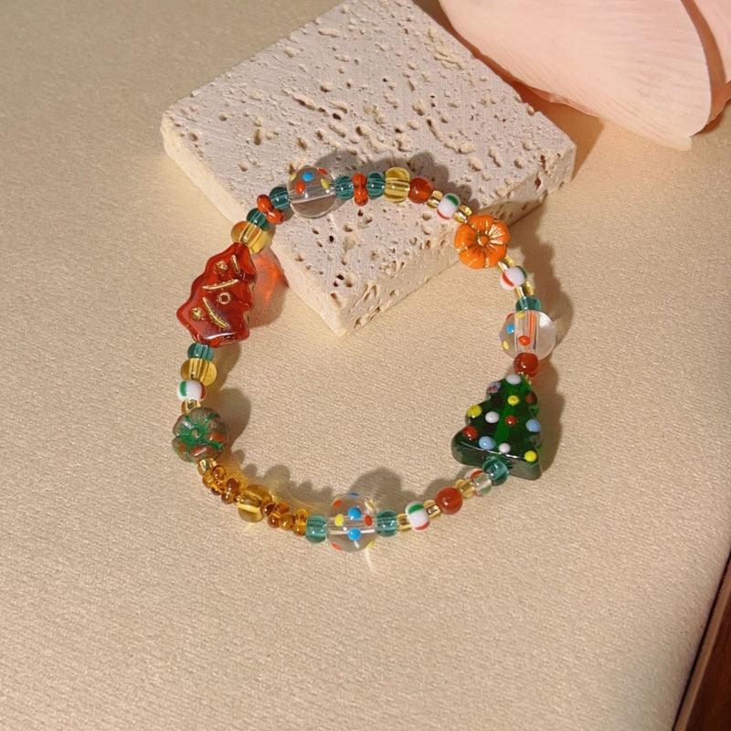 Glass Christmas Bracelet  LBY112