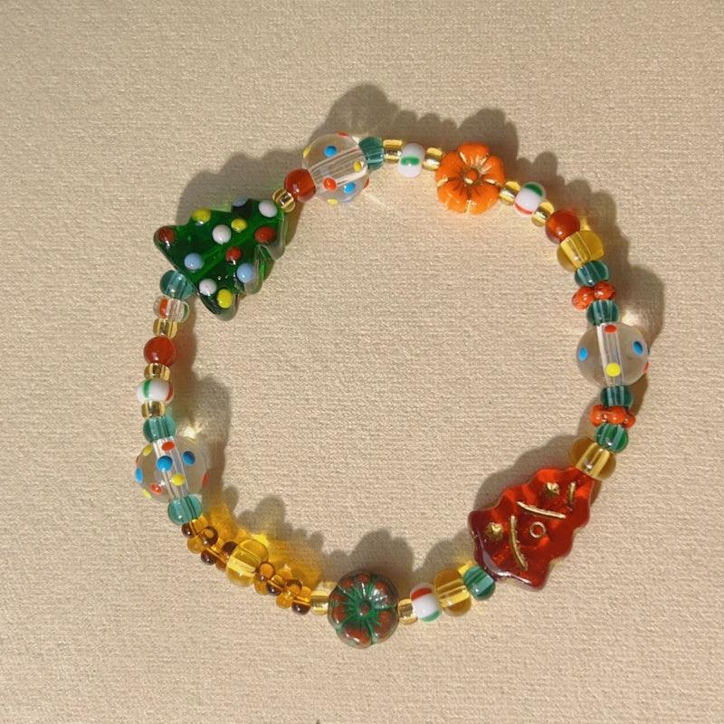 Glass Christmas Bracelet  LBY112