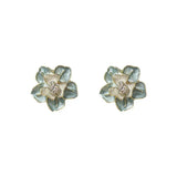 Enamel Earrings Vintage Camellia Flower Stud LBY224