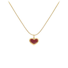 Load image into Gallery viewer, Silver Red Heart Necklace 