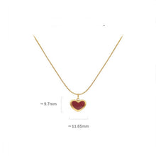 Load image into Gallery viewer, Silver Red Heart Necklace Red Heart Necklace LBY157 - LBY JEWELRY