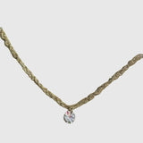 Woven S925 Sterling Silver Moissanite Necklace  LBY135